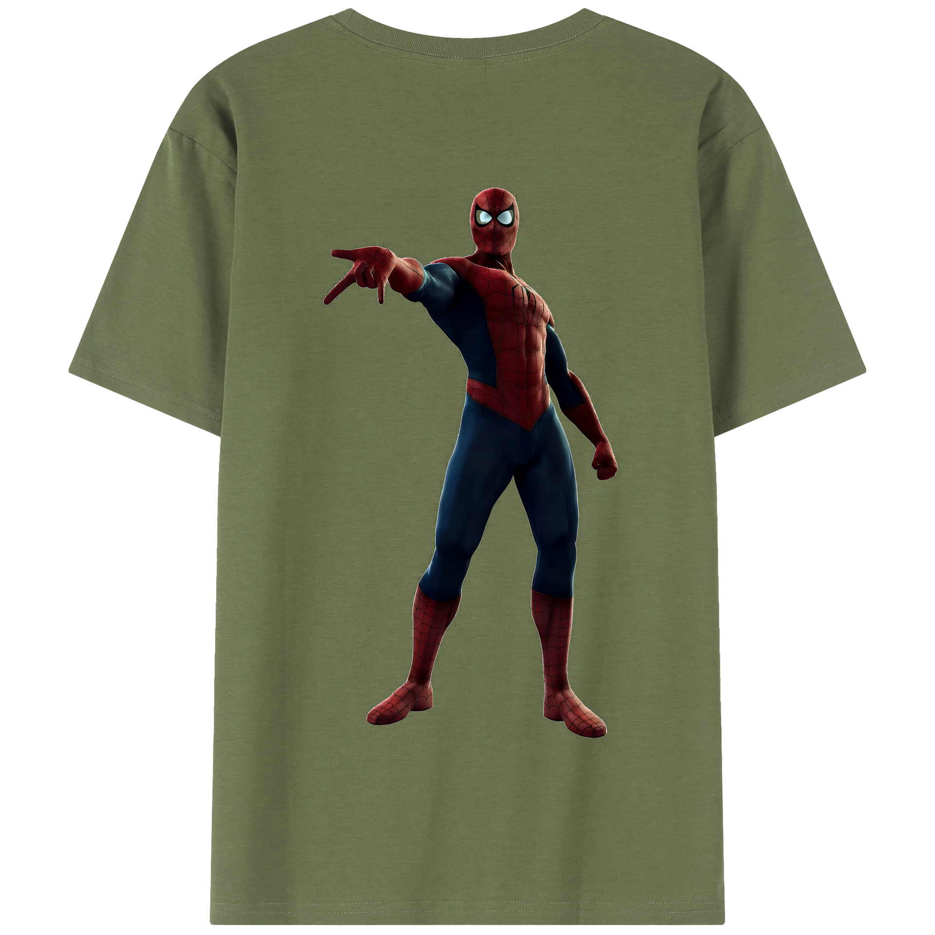 （画像用） Spider Man スパイダーマン 綿100％半袖Tシャツ（背面プリント）